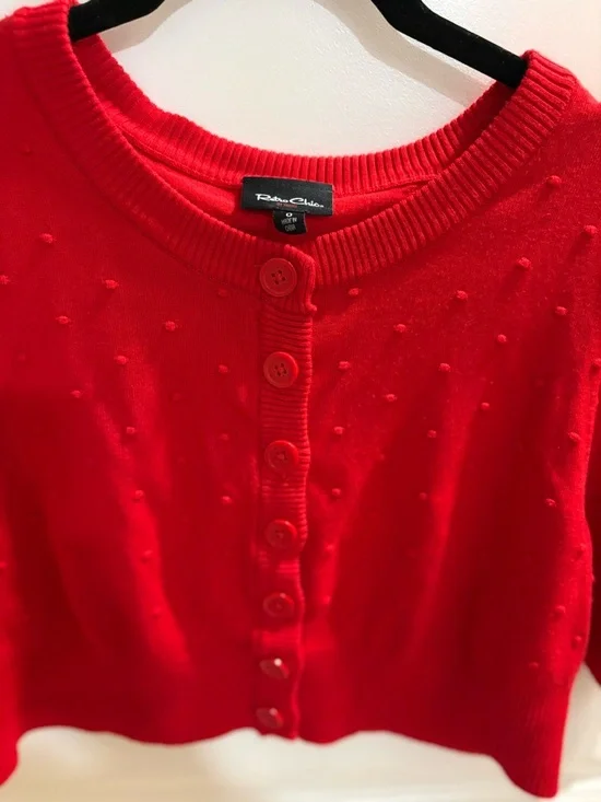 torrid Red Cropped Button Cardigan - Picture 7 of 7